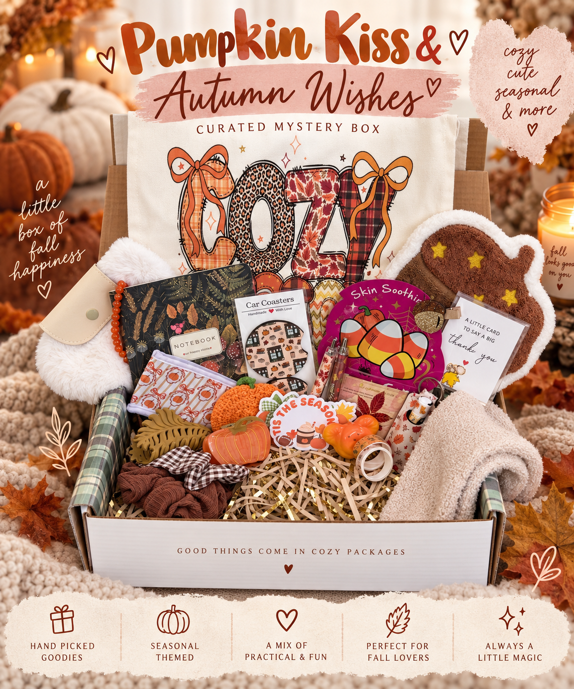 🍂Pumpkin Kisses & Autumn Wishes | Fall Seasonal Curated Mystery Box🍂